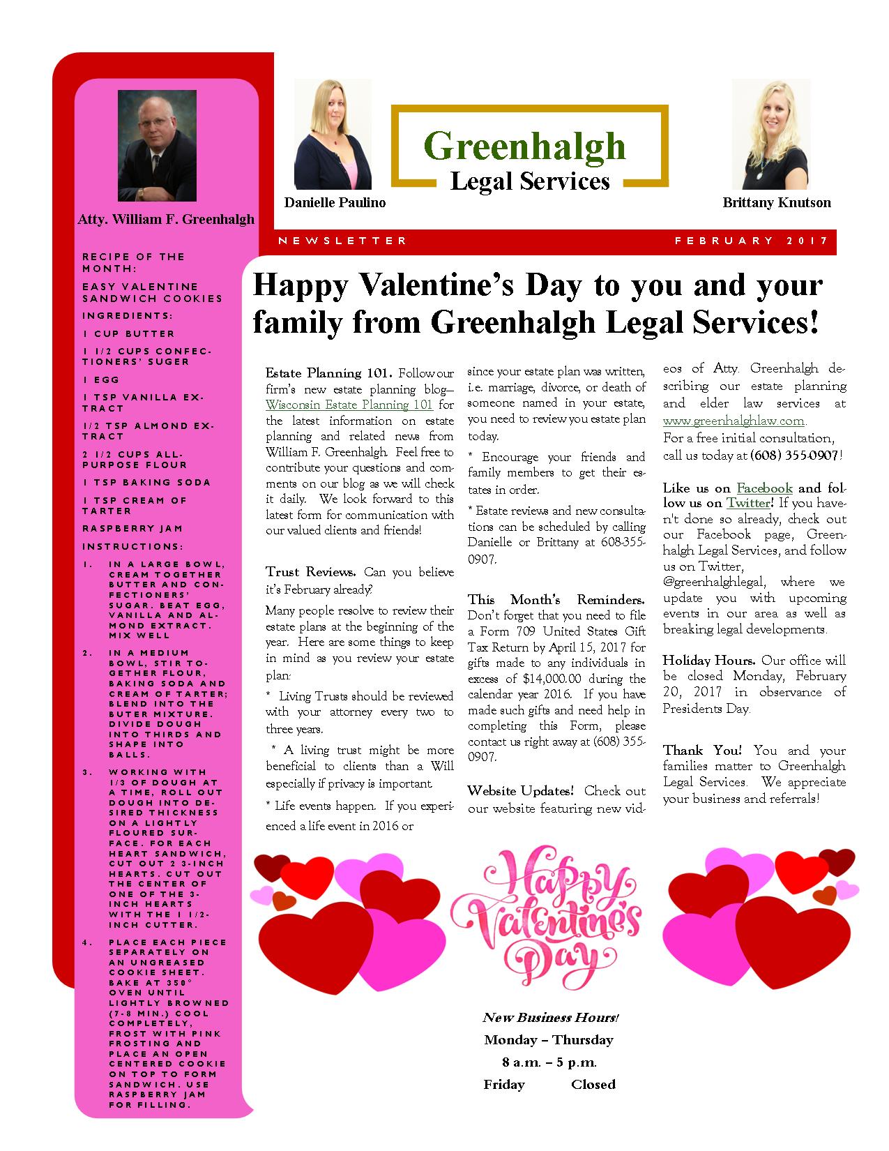 Imagines Of A Free Printable February Newsletter